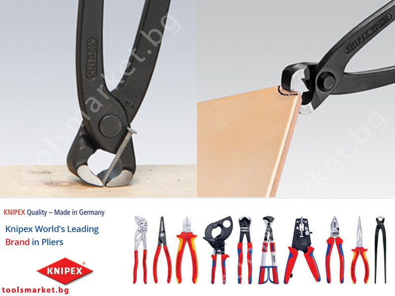 арматурни клещи Knipex 99 04 250 за връзване на арматура, Хромирани